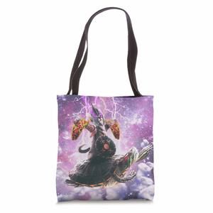 Lazer Warrior Space Cat Riding Turtle Eating Taco Tote Bag :o)